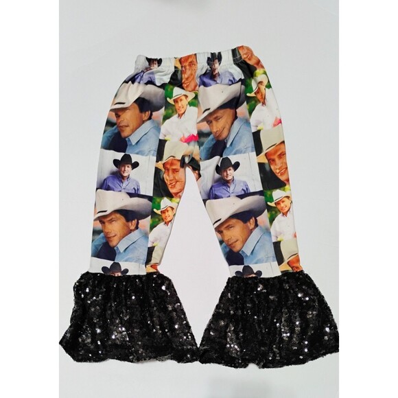 Girls Bella Breez George Strait Sequin Bell Bottoms | Size 4T | Country Western - Picture 2 of 7